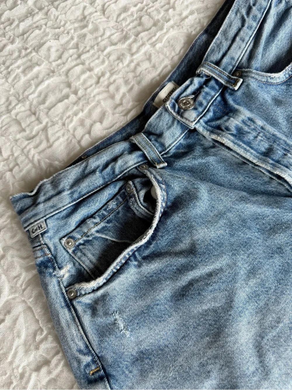 Citizens of Humanity Annabelle Long Shorts Bristol Wash Button Fly 29